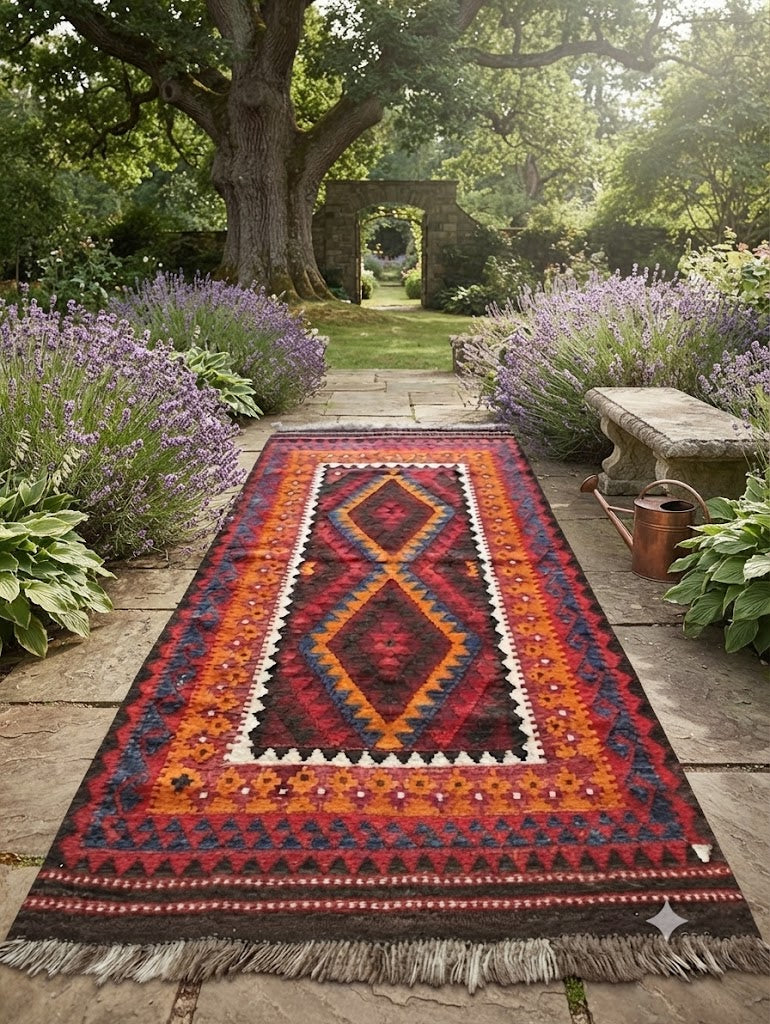 Rectangle Handmade Southwestern Rug Vintage Moroccan Kilim Rug Custom Sizes for Indoor & Outdoor Carpet