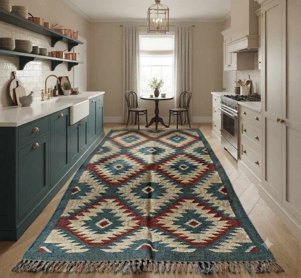 Washable Rugs Living Room, All Size Kitchen Rugs Non Slip, Soft Short Pile Vintage Rugs for Bedroom, Moroccan Rug for Hallway, Bedroom, and Kitchen, Red | Retro Moroccan Style