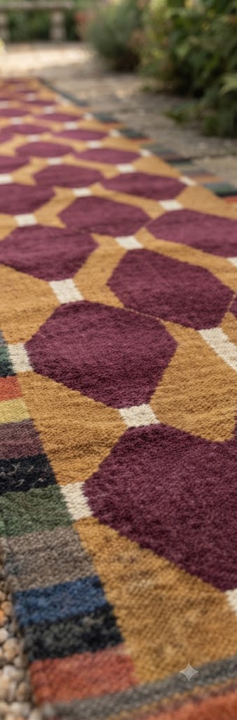 Handmade Rectangle Carpet Elegant Wool Jute Rug -Rustic Look Hand Woven Kilim Rug for Living Room, Hallway, Bedroom (Copy)