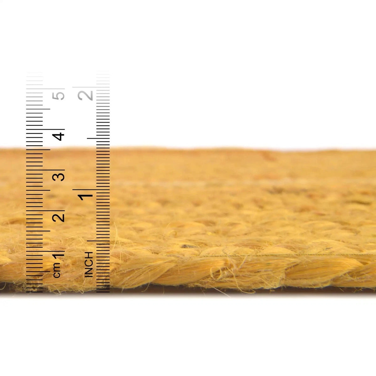 Rectangle Jute Area Rug Hand Woven Braided Sisal Rug Home Decor Farmhouse Carpet Rag Rug for Kitchen Living Room and Bedroom-Yellow Dye