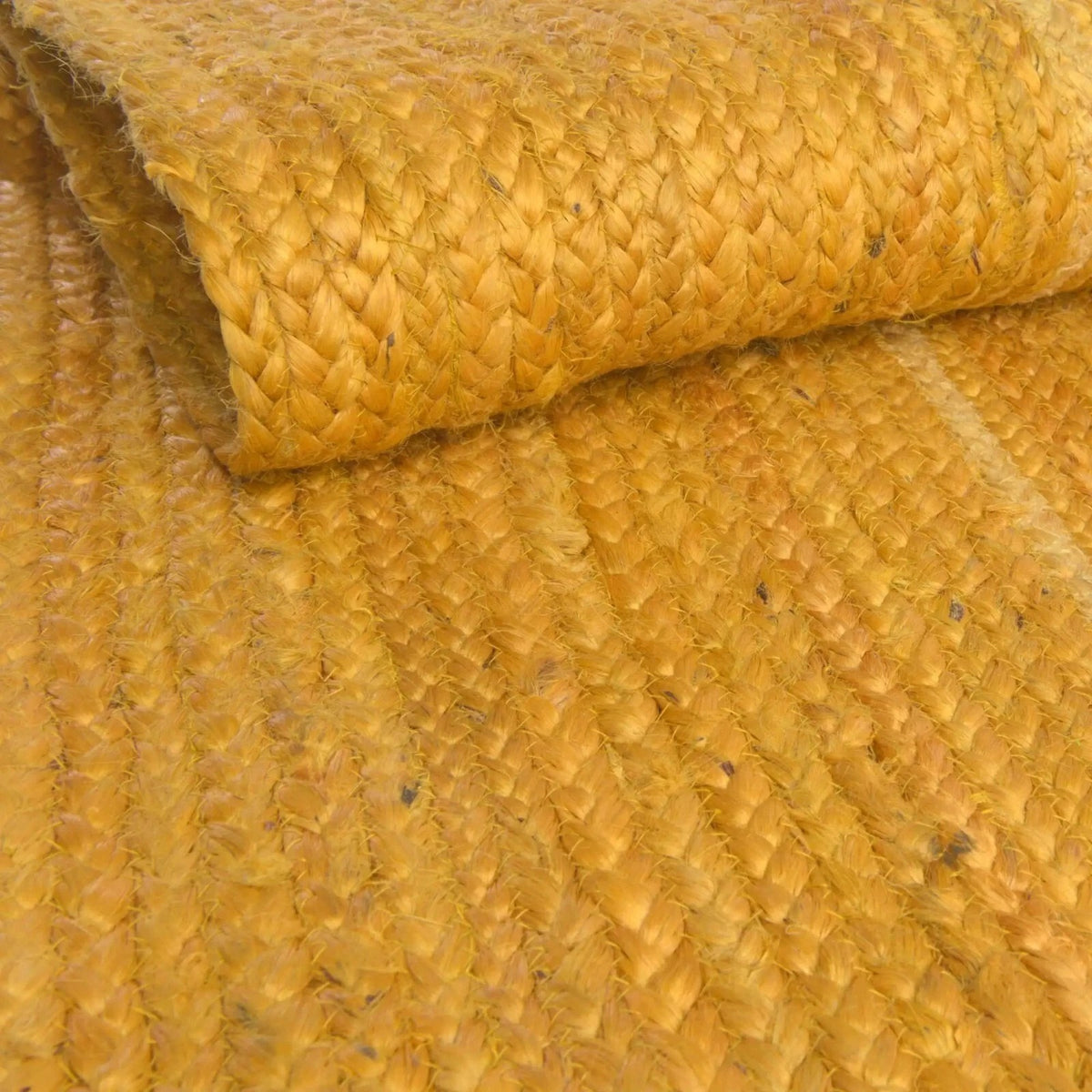 Rectangle Jute Area Rug Hand Woven Braided Sisal Rug Home Decor Farmhouse Carpet Rag Rug for Kitchen Living Room and Bedroom-Yellow Dye