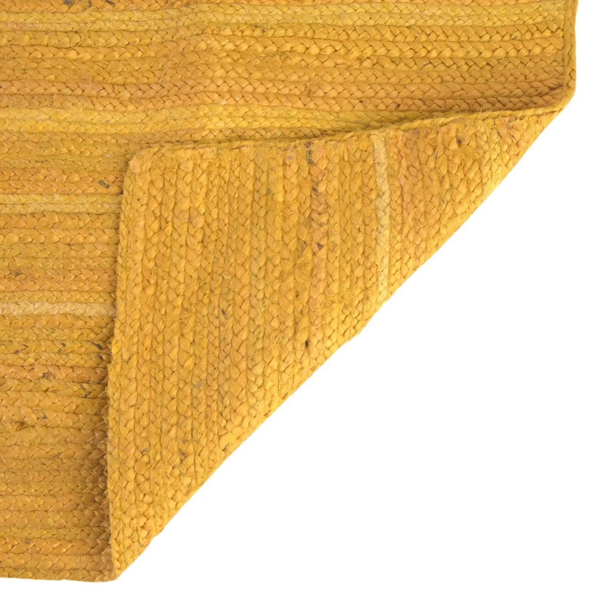 Rectangle Jute Area Rug Hand Woven Braided Sisal Rug Home Decor Farmhouse Carpet Rag Rug for Kitchen Living Room and Bedroom-Yellow Dye
