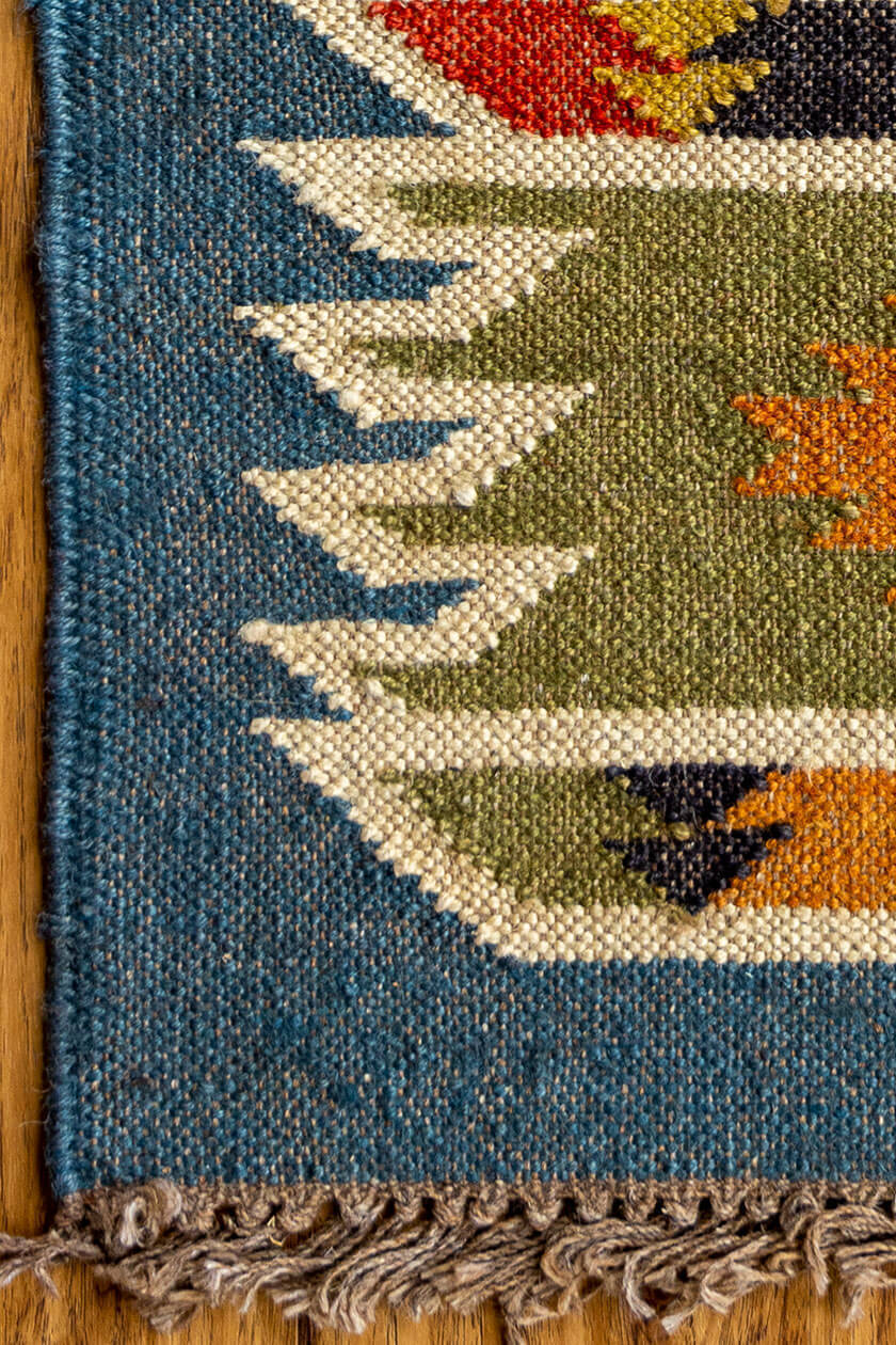 Handmade Rectangle Kilim WoolBoho Rustic Look Farmhouse Mats Durable Area Carpet Jute Rug