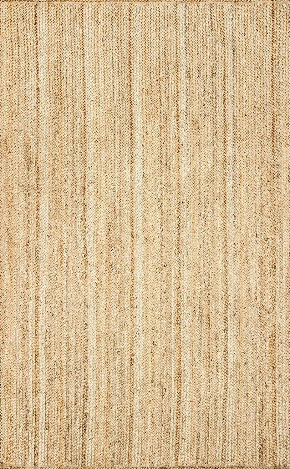 Rectangle Jute Area Rug Hand Woven Braided Sisal Rug Home Decor Farmhouse Carpet Rag Rug for Kitchen Living Room and Bedroom-Natural Beige