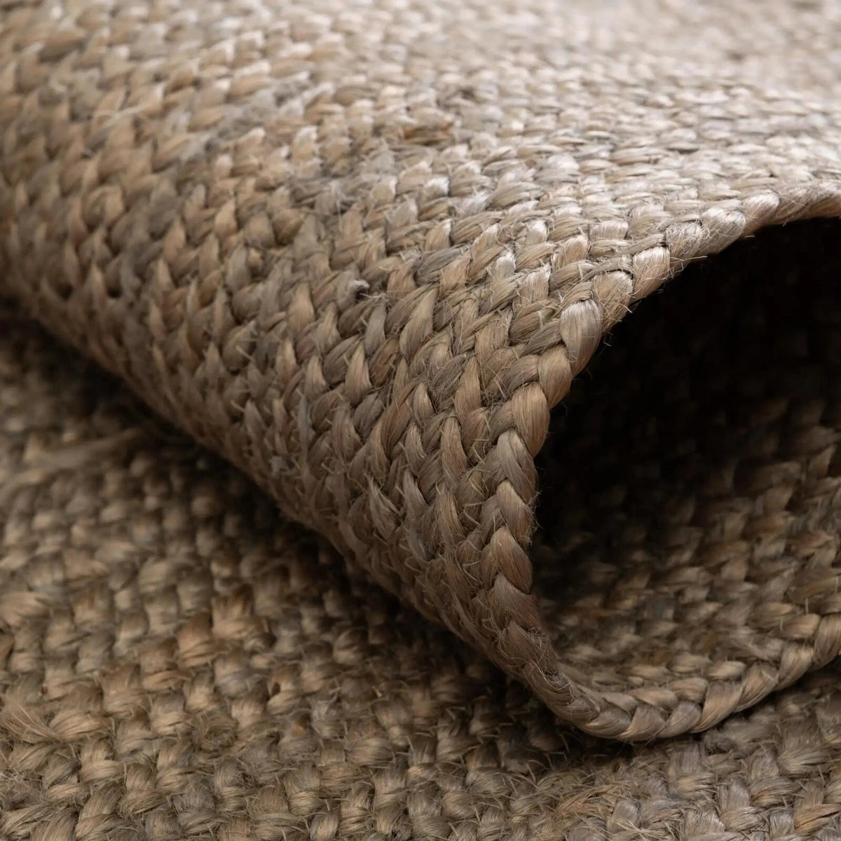 Rectangle Jute Area Rug Hand Woven Braided Sisal Rug Home Decor Farmhouse Carpet Rag Rug for Kitchen Living Room and Bedroom-Grey Dye