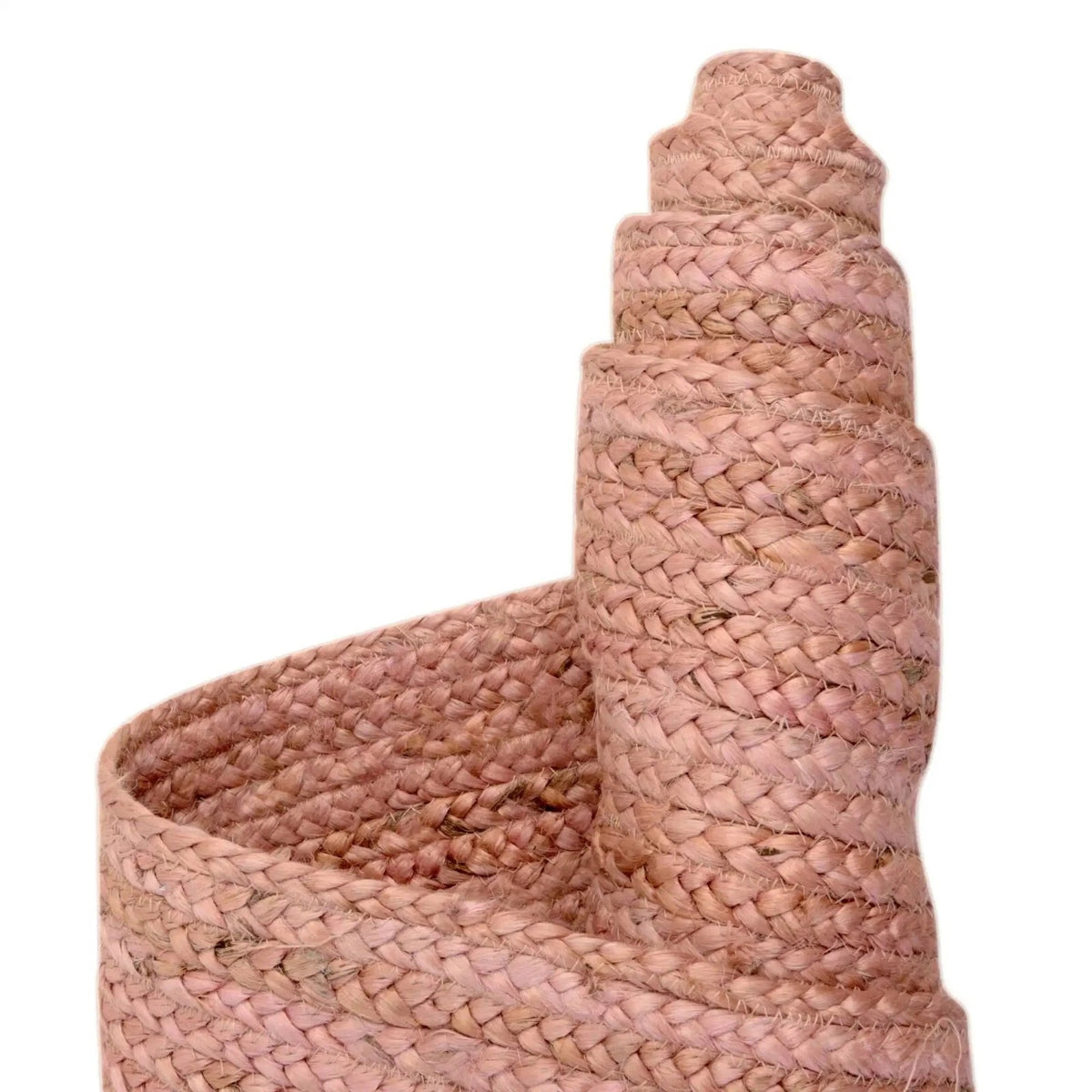 Rectangle Jute Area Rug Hand Woven Braided Sisal Rug Home Decor Farmhouse Carpet Rag Rug for Kitchen Living Room and Bedroom-Pink Dye