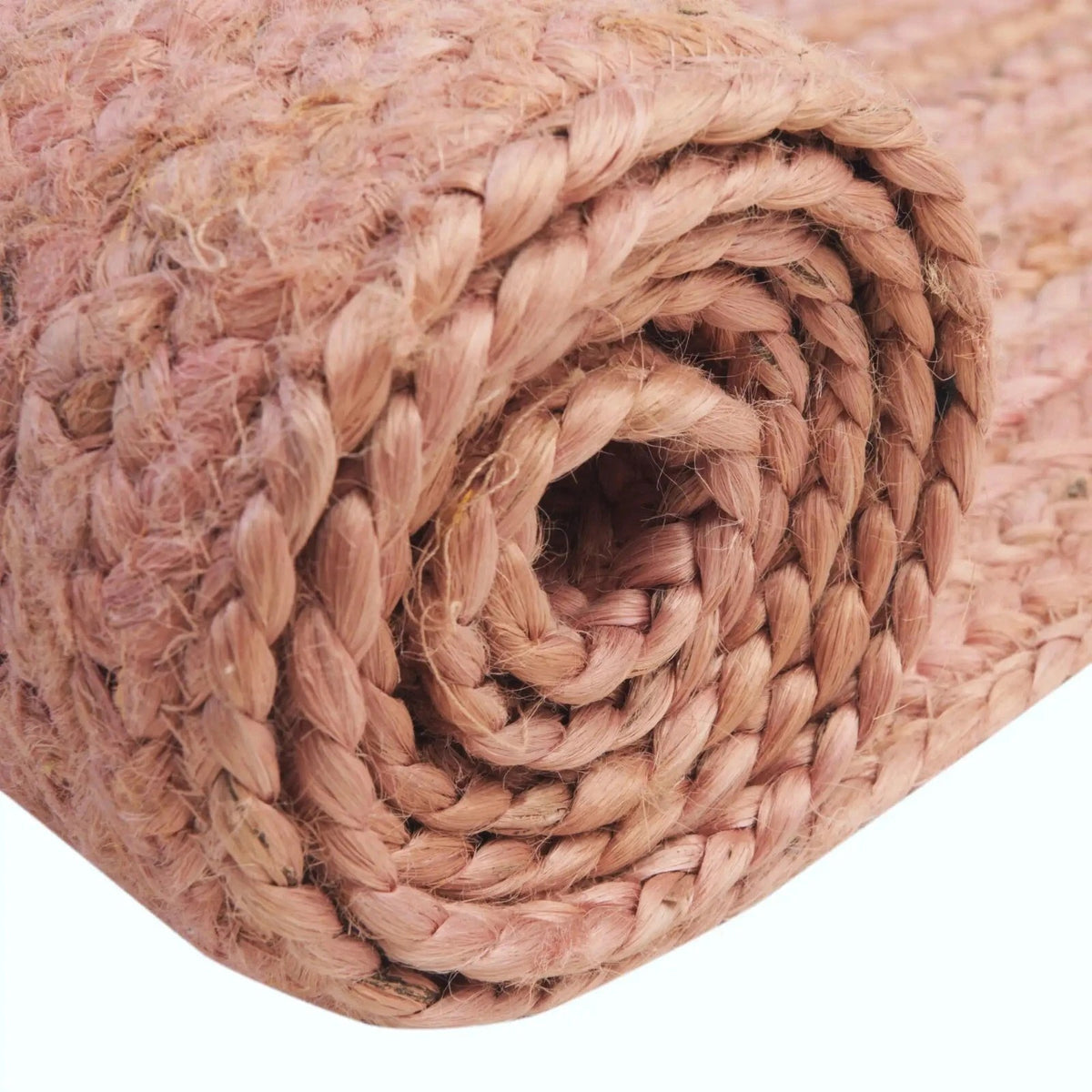 Rectangle Jute Area Rug Hand Woven Braided Sisal Rug Home Decor Farmhouse Carpet Rag Rug for Kitchen Living Room and Bedroom-Pink Dye