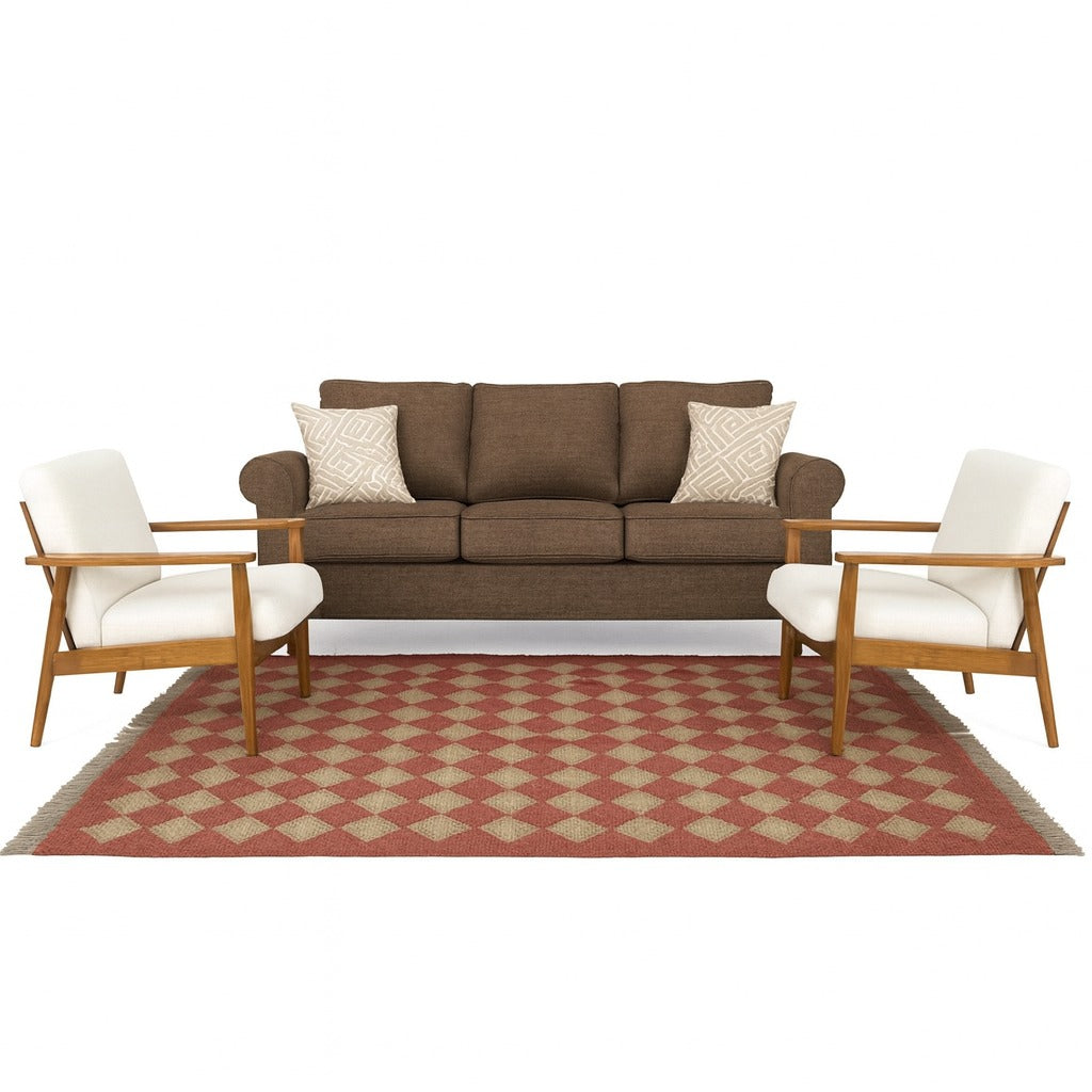 Rectangle Kilim Durable Area Carpet Handmade Jute Rug WoolBoho Farmhouse Rustic Look Mats