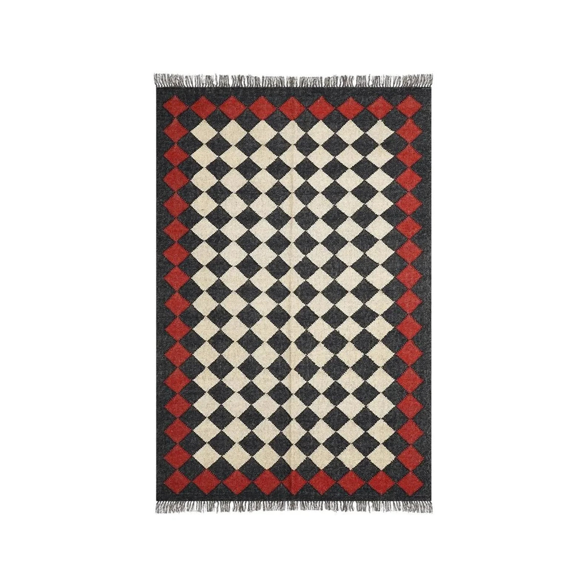 Farmhouse Rectangle Handmade Kilim Wool Jute Rug -Multicolor Durable Rustic Look Boho Mats Boho Area Carpet