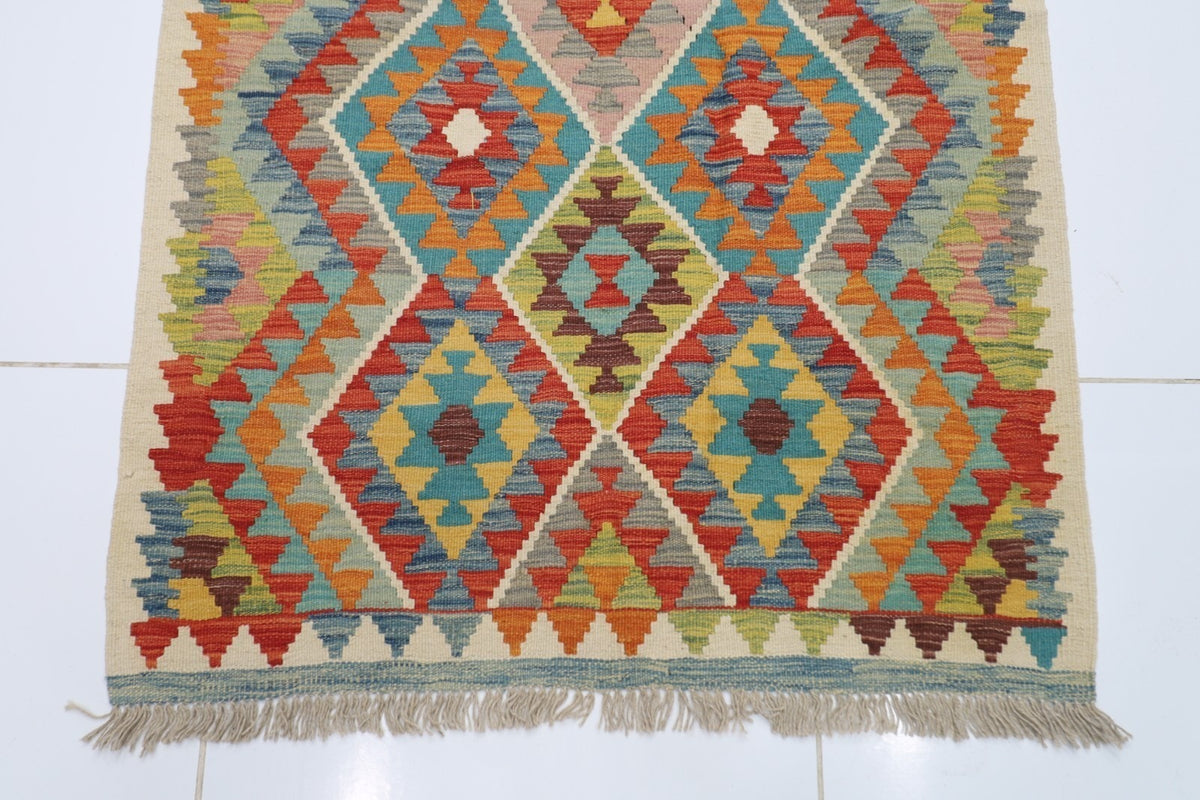 Farmhouse Rectangle Handmade Kilim Wool Jute Rug -Durable Rustic Look Boho Mats Boho Area Multicolor Carpet