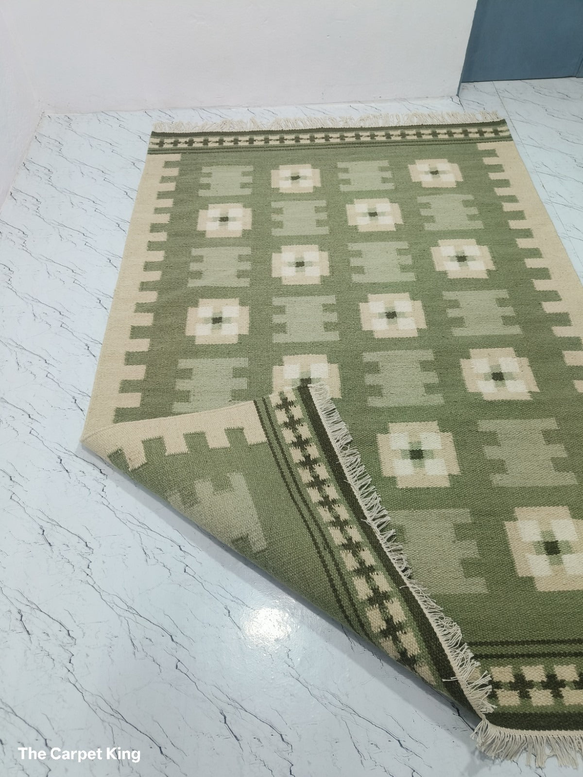 Handmade Kilim Wool Durable Rustic Look Farmhouse Jute Rug -Boho Mats Boho Area Rectangle Carpet