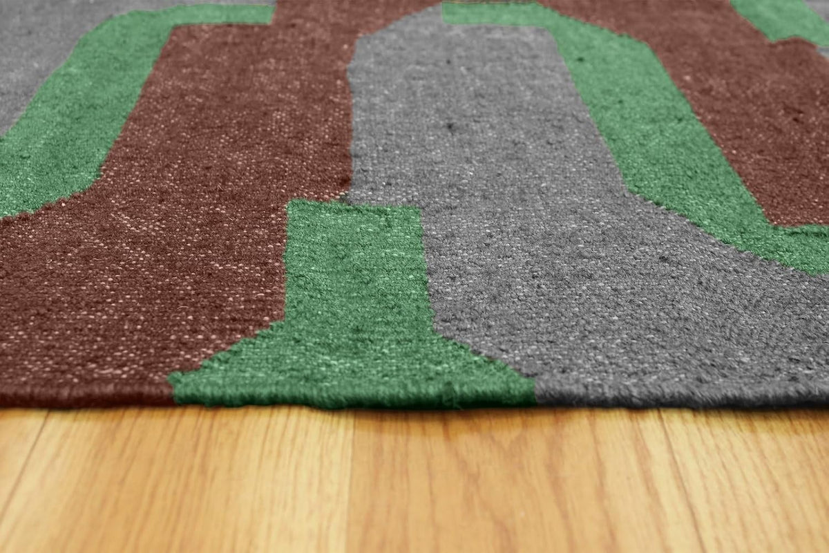 Multicolor Handmade Kilim Wool Durable Rustic Look Farmhouse Jute Rug -Rectangle Boho Mats Boho Area Carpet
