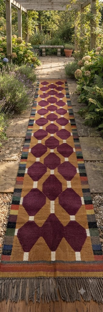 Handmade Rectangle Carpet Elegant Wool Jute Rug -Rustic Look Hand Woven Kilim Rug for Living Room, Hallway, Bedroom (Copy)