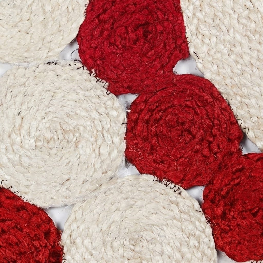 Jute Rug Round Shape Area Rug 100% Hand Braided Rustic Look Area Rug for Home Decor Farmhouse Boho Carpet Mats