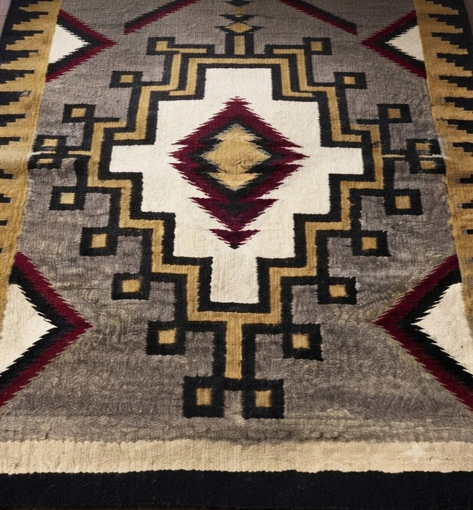 Handmade Carpet Rectangle Elegant Wool Jute Rug -Rustic Look Hand Woven Kilim Rug for Living Room, Hallway, Bedroom - Multicolor