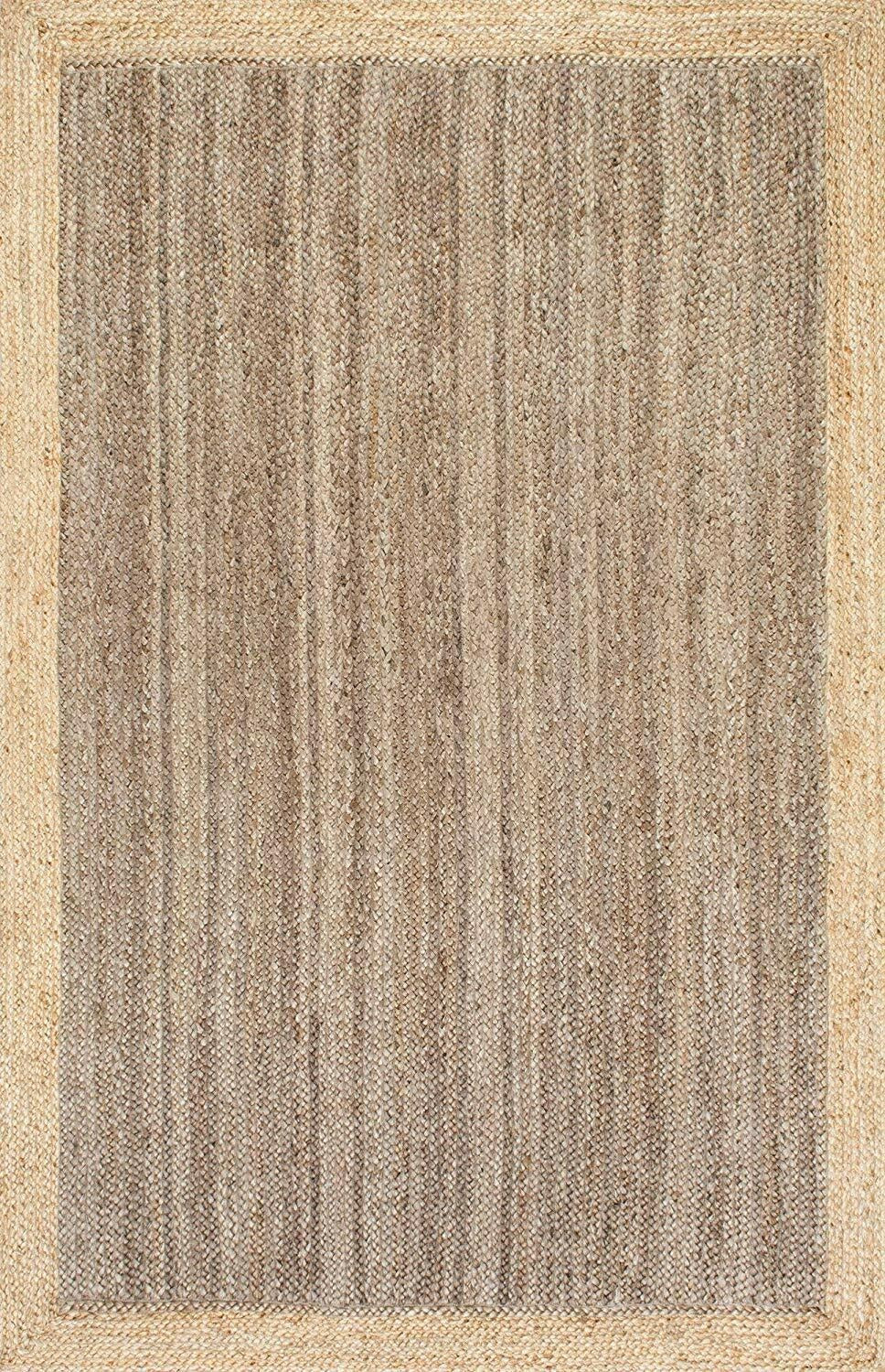 Rectangle Natural Jute Area Rug Hand Woven Braided Sisal Rug Home Decor Farmhouse Carpet Rag Rug for Kitchen Living Room and Bedroom