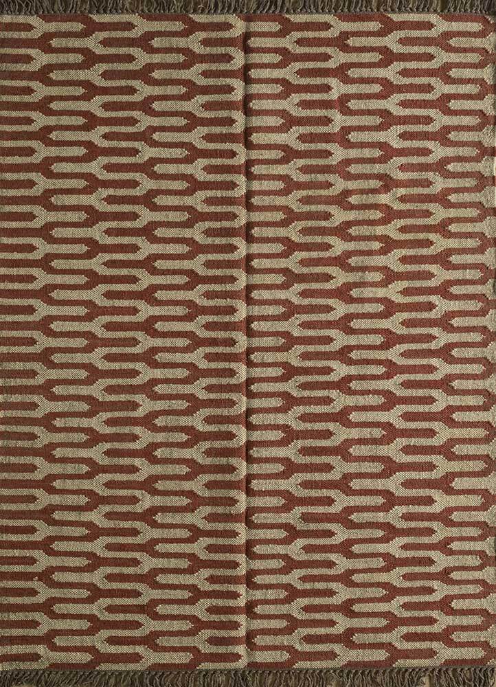 Durable Handmade Rectangle Kilim Wool Boho Rustic Look Area Carpet Jute Rug Farmhouse Mats