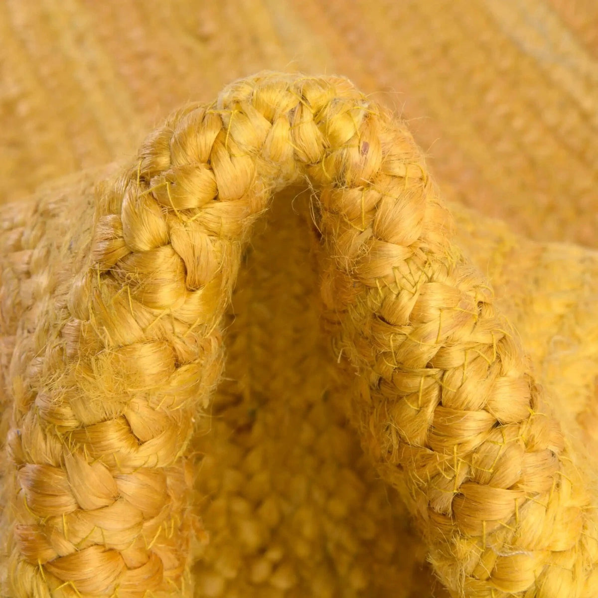 Rectangle Jute Area Rug Hand Woven Braided Sisal Rug Home Decor Farmhouse Carpet Rag Rug for Kitchen Living Room and Bedroom-Yellow Dye
