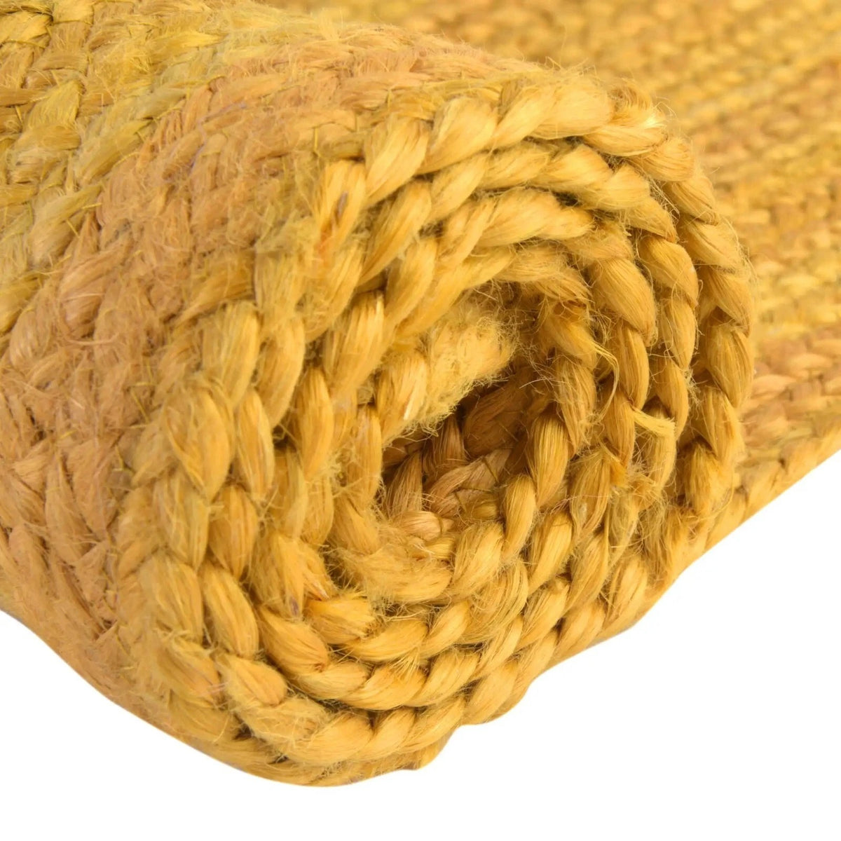 Rectangle Jute Area Rug Hand Woven Braided Sisal Rug Home Decor Farmhouse Carpet Rag Rug for Kitchen Living Room and Bedroom-Yellow Dye