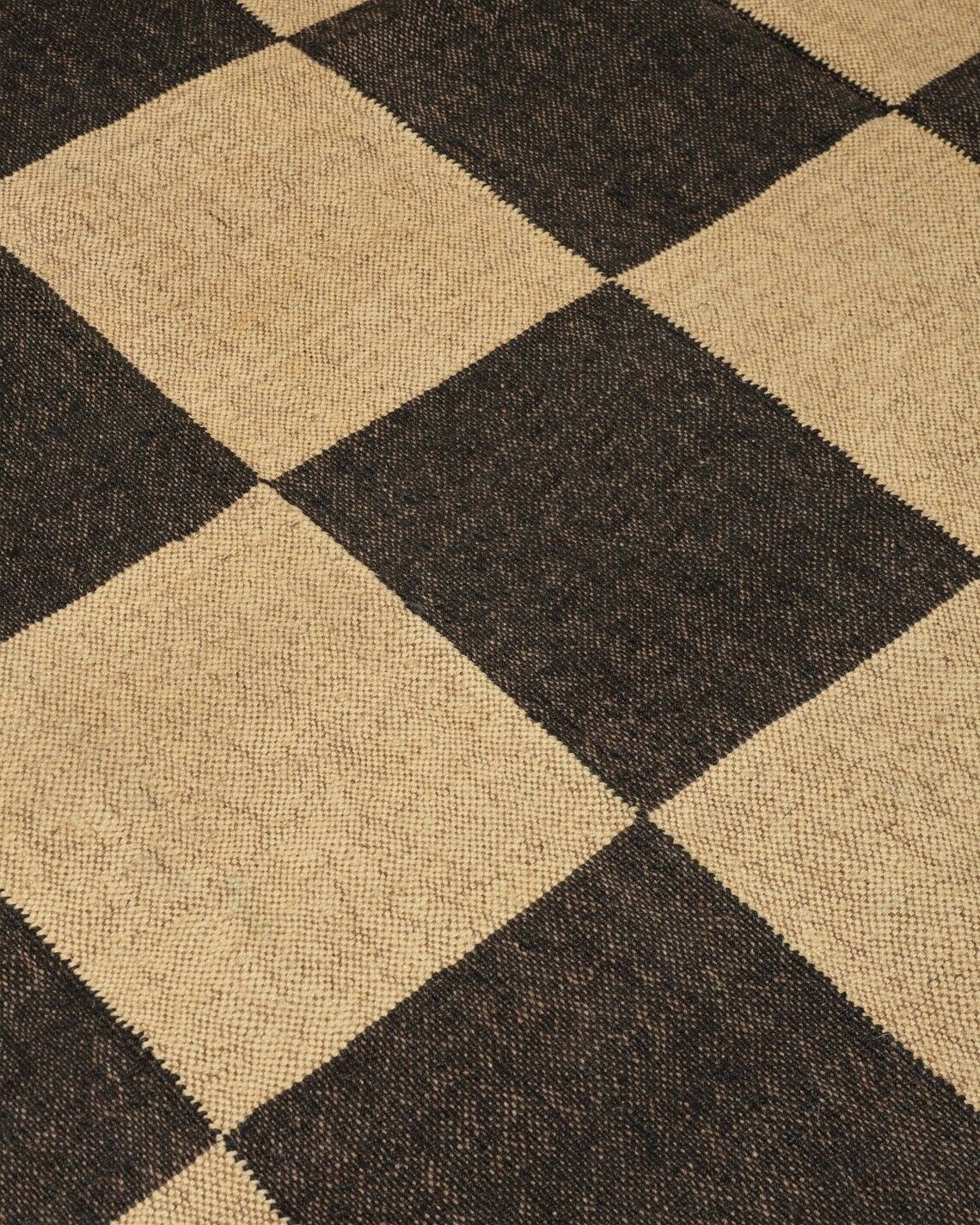Durable Handmade Kilim Wool Boho Jute Rug Farmhouse Rectangle Mats Area Carpet Rustic Look