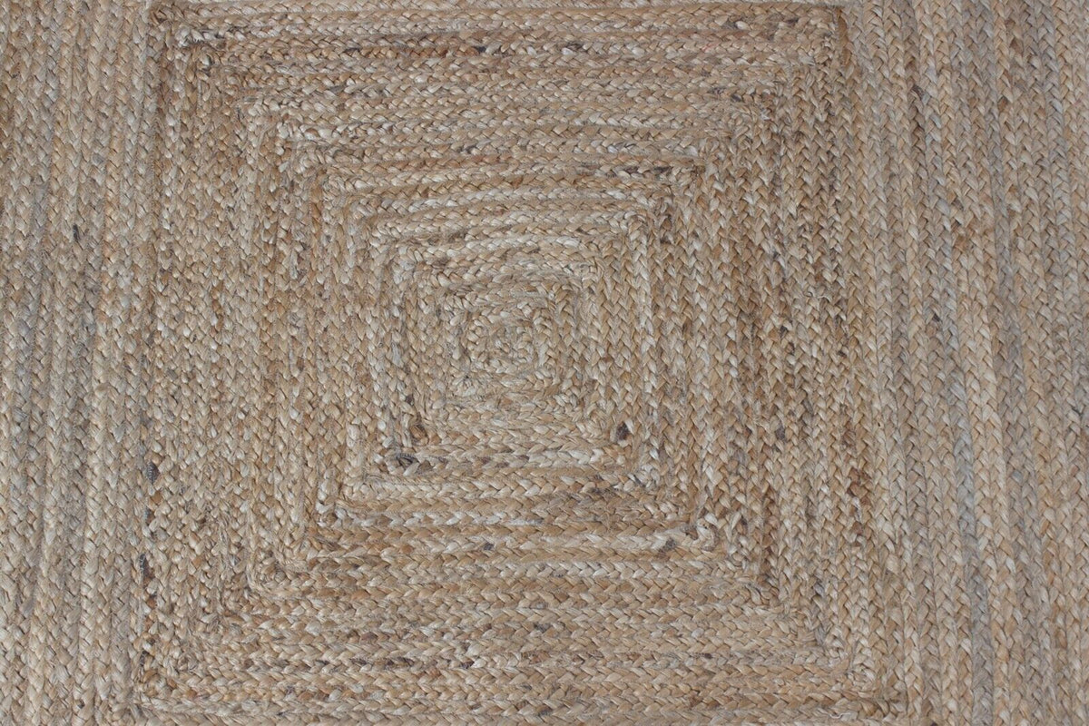 Rectangle Natural Jute Area Rug Hand Woven Braided Rag Rug for Kitchen Living Room and Bedroom Area Rug