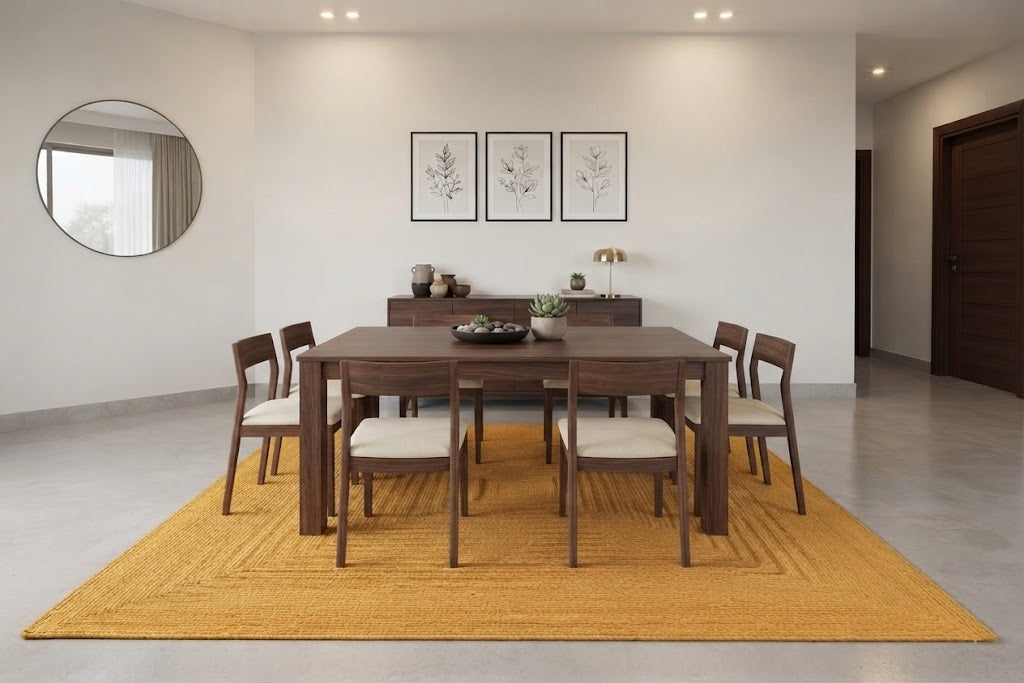 Natural Jute Area Rug Hand Braided Rug Home Decor Farmhouse Carpet Rag Rug for Kitchen Living Room and Bedroom - Rectangle-Yellow
