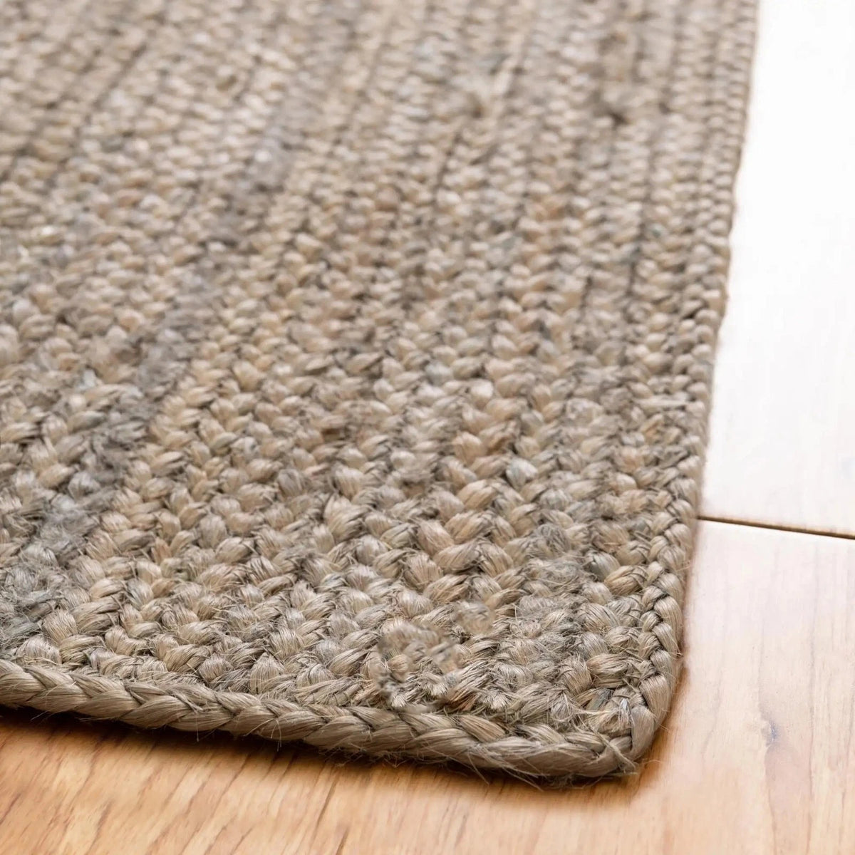 Rectangle Jute Area Rug Hand Woven Braided Sisal Rug Home Decor Farmhouse Carpet Rag Rug for Kitchen Living Room and Bedroom-Grey Dye