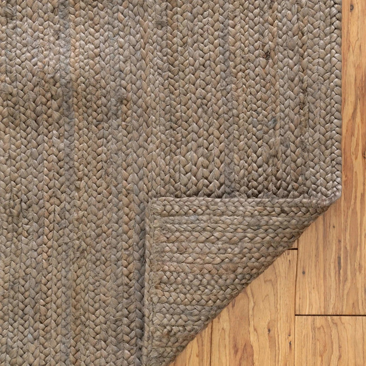 Rectangle Jute Area Rug Hand Woven Braided Sisal Rug Home Decor Farmhouse Carpet Rag Rug for Kitchen Living Room and Bedroom-Grey Dye