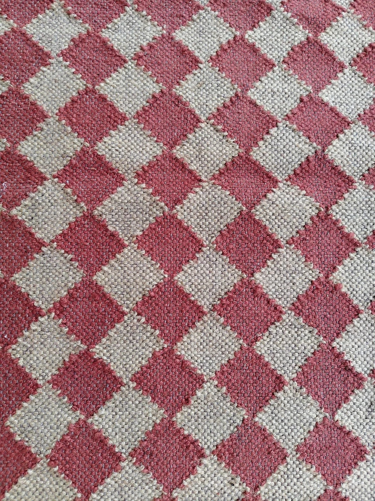 Rectangle Kilim Durable Area Carpet Handmade Jute Rug WoolBoho Farmhouse Rustic Look Mats
