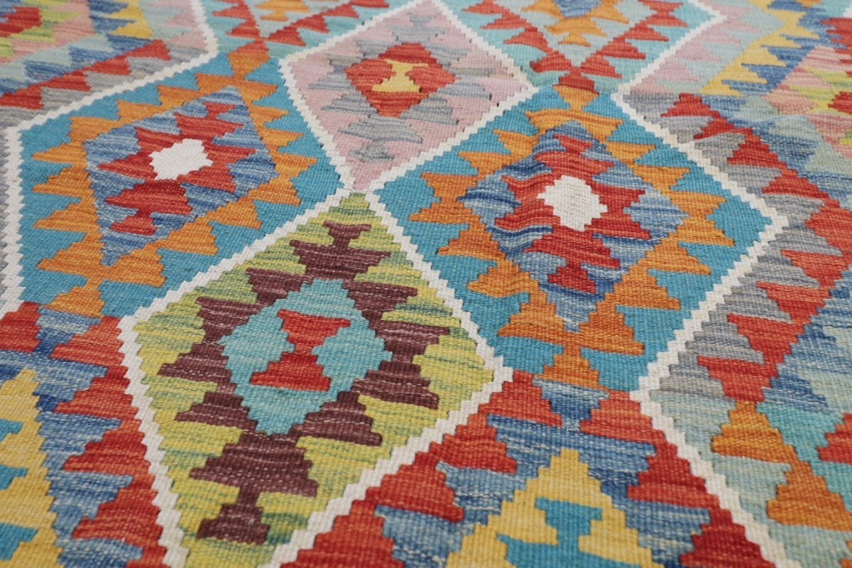 Farmhouse Rectangle Handmade Kilim Wool Jute Rug -Durable Rustic Look Boho Mats Boho Area Multicolor Carpet