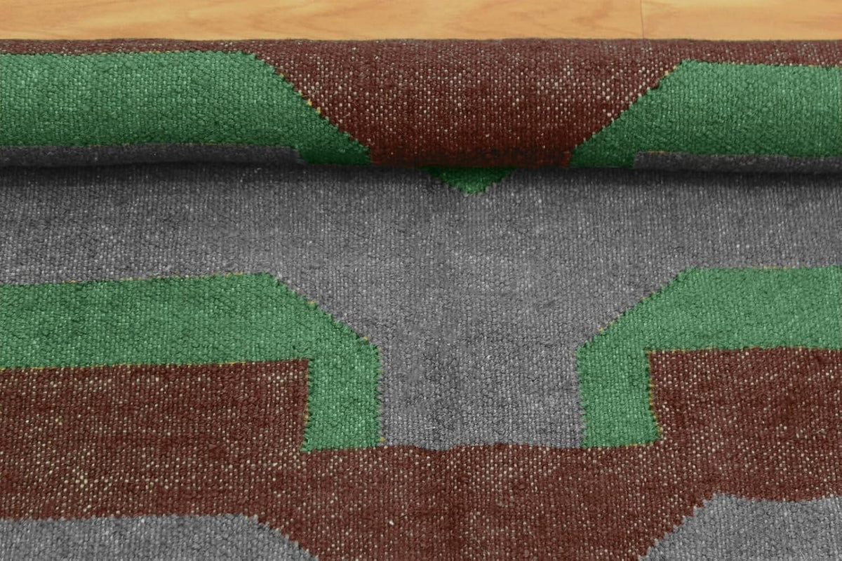 Multicolor Handmade Kilim Wool Durable Rustic Look Farmhouse Jute Rug -Rectangle Boho Mats Boho Area Carpet